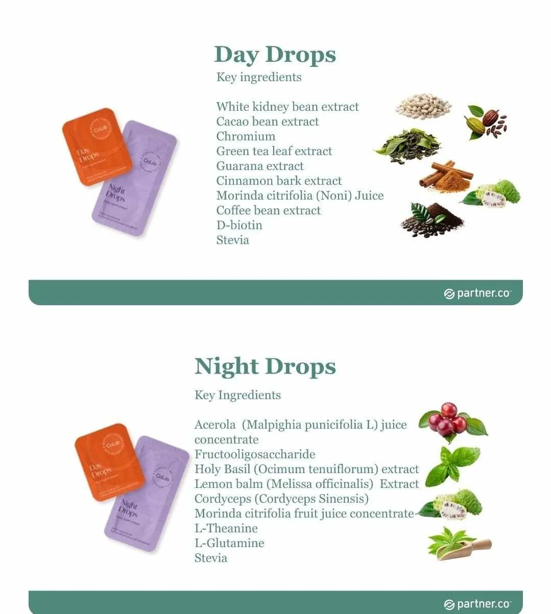 ダイエットサプリ Partner.co CoLab Day & Night Drops Co-lab Day & Night drops - all natural hormone balancing, weight